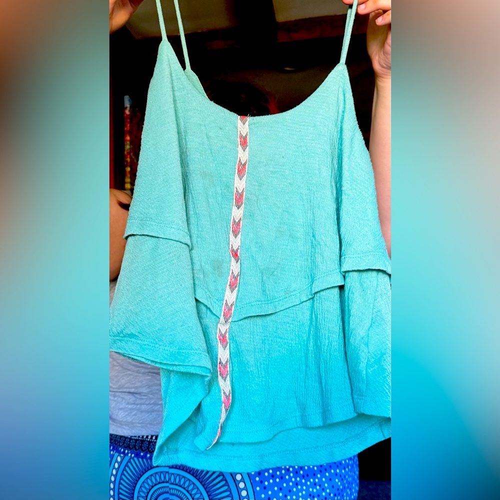 Light Blue Crop Top
